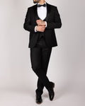 Oscar Black Peak Lapel Tuxedo Suit
